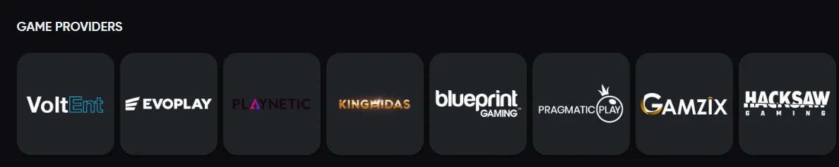 A special panel for selecting a software provider