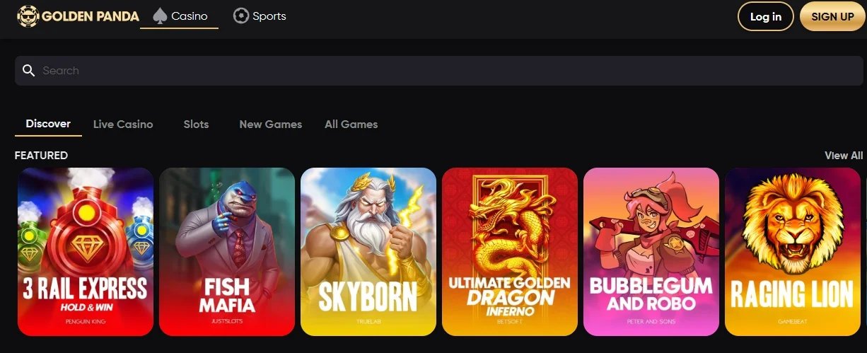 Game Library Start Screen